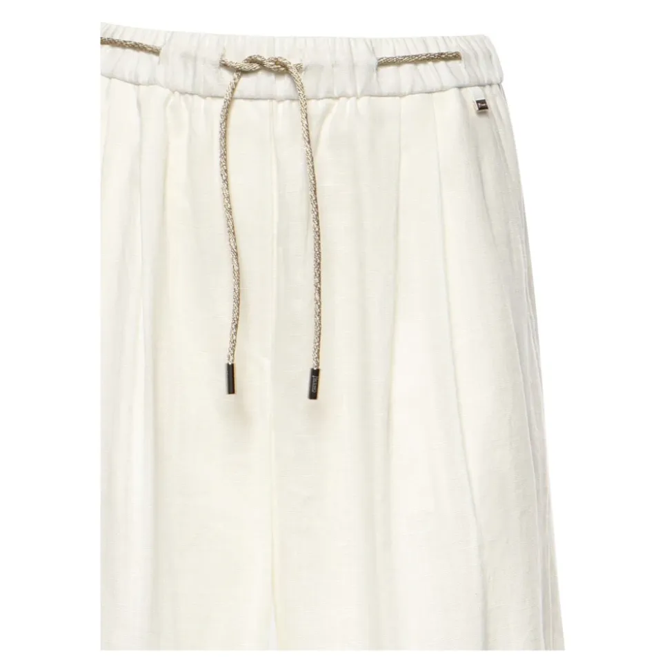 Pantalones de gasa con mezcla de lino