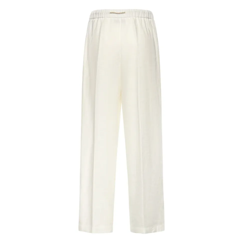 Pantalones de gasa con mezcla de lino
