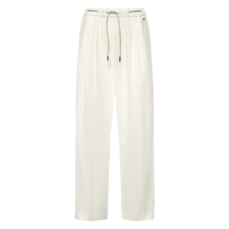 Pantalones de gasa con mezcla de lino