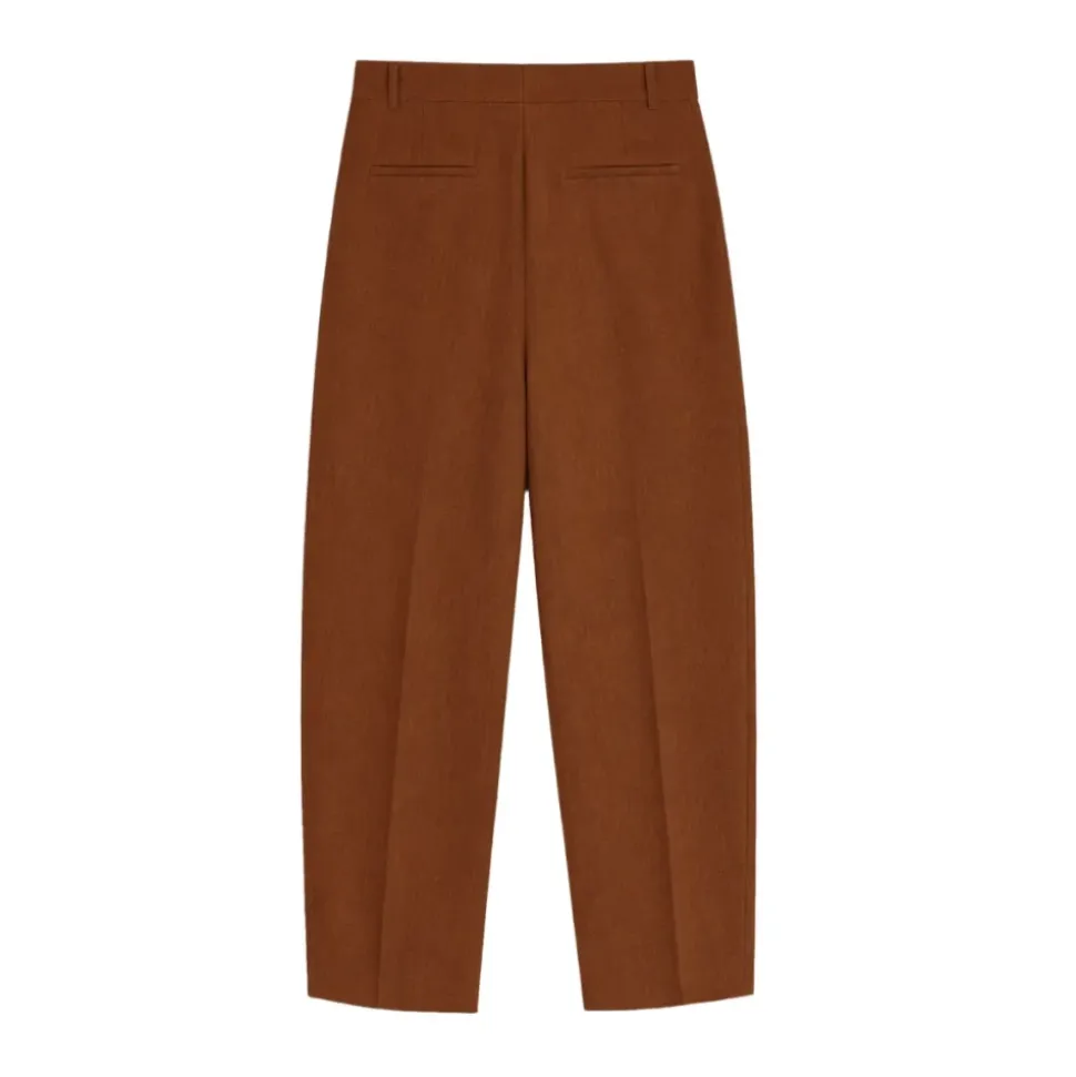 Pantalones de Lino con Pliegues