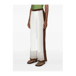 Pantalones de Traje Anchos a Rayas