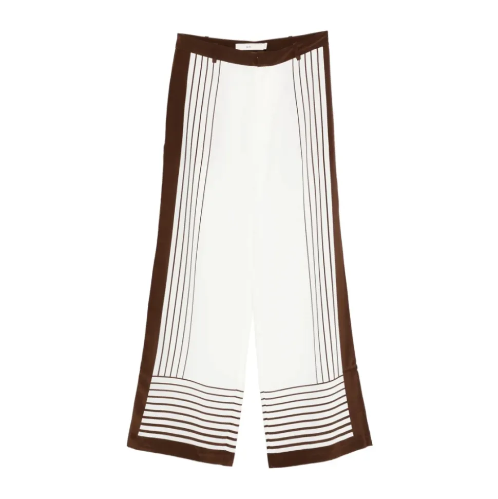 Pantalones de Traje Anchos a Rayas