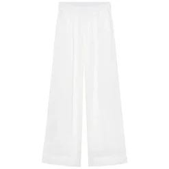 Pantalones de Voile de Seda y Lino a Rayas