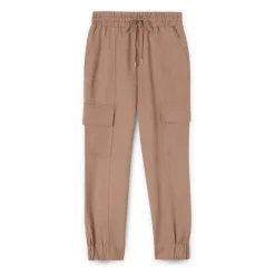 Pantalones Joggers Cargo en Mezcla de Lino
