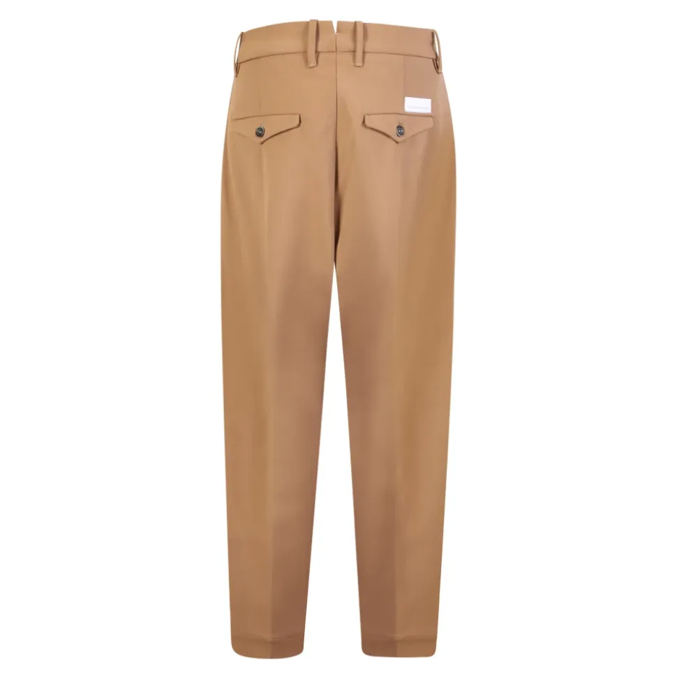 Pantalones Marrones Cintura Alta Zanahoria