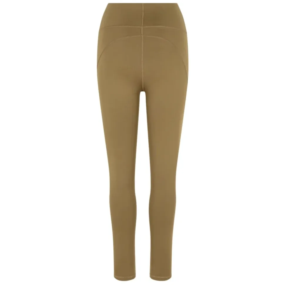 Pantalones Marrones con Logo y Cintura Alta