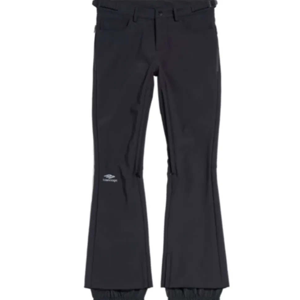 Pantalones Negros Acampanados con Logo