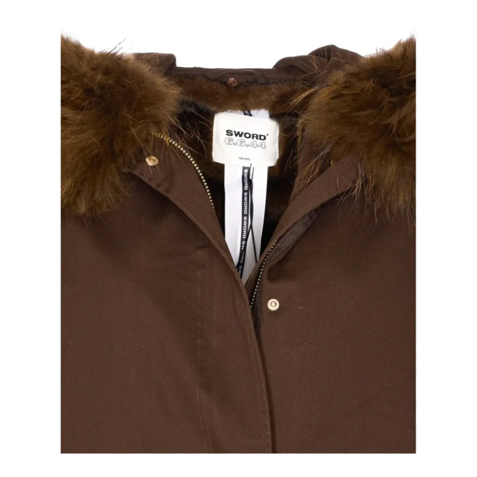 Parka de Algodón con Chaleco Desmontable de Pelo Sintético