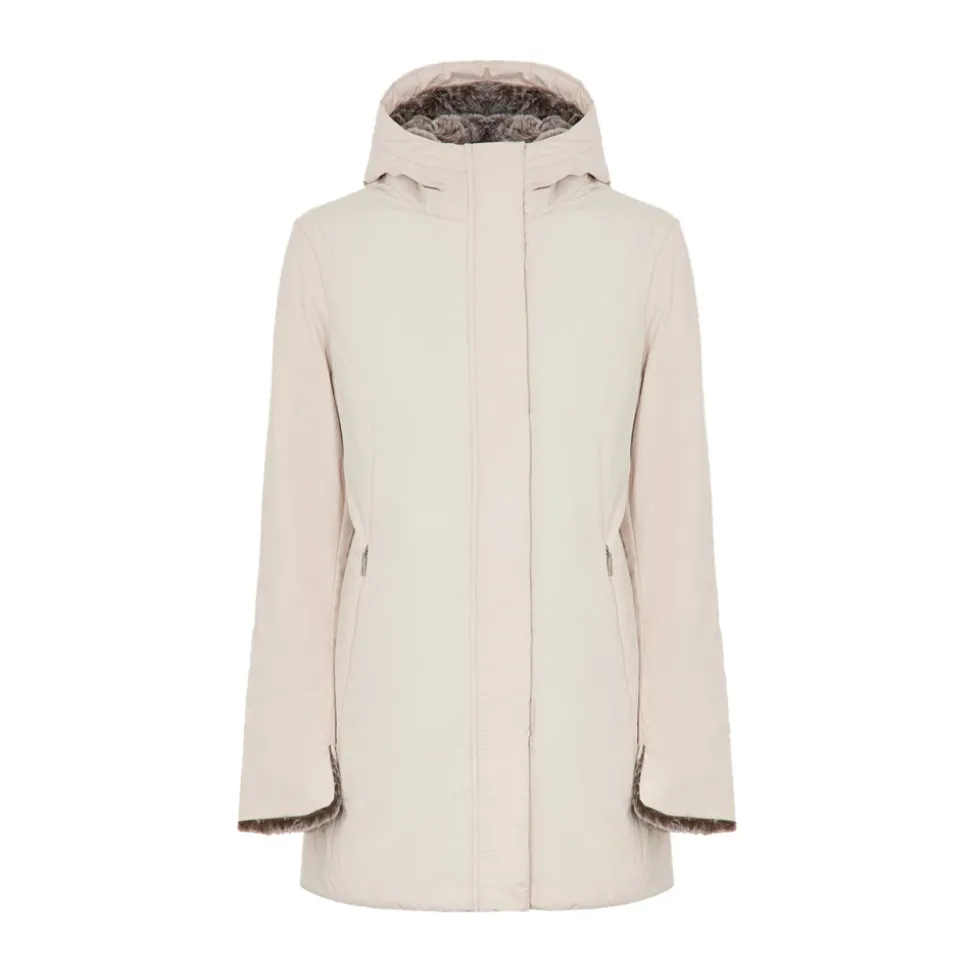 Parka Reversible con Forro de Piel Sintética