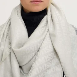 Pashmina con Estampado de Logo Elegante