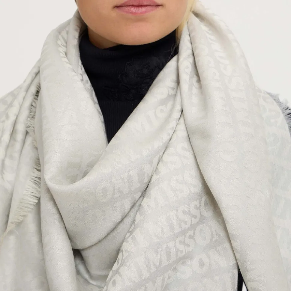Pashmina con Estampado de Logo Elegante
