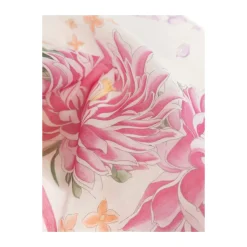 Pañuelo de seda cuadrado floral