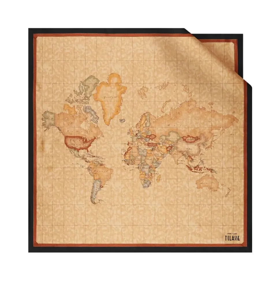 Pañuelo de Seda Geo Classic Negro