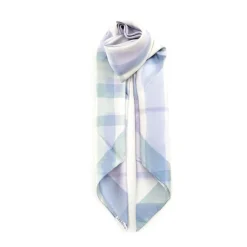Pañuelo de Seda Twill con Estampado Check