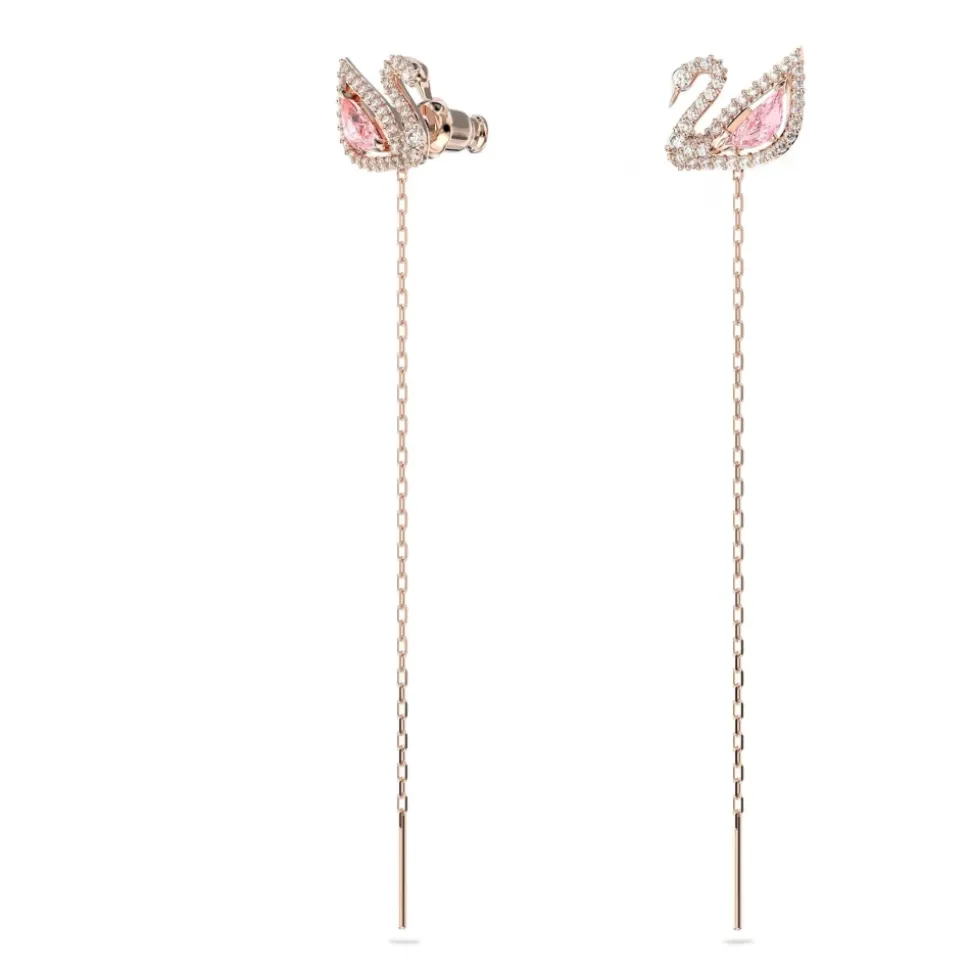 Pendiente Dazzling Swan Pink Roségold 5469990