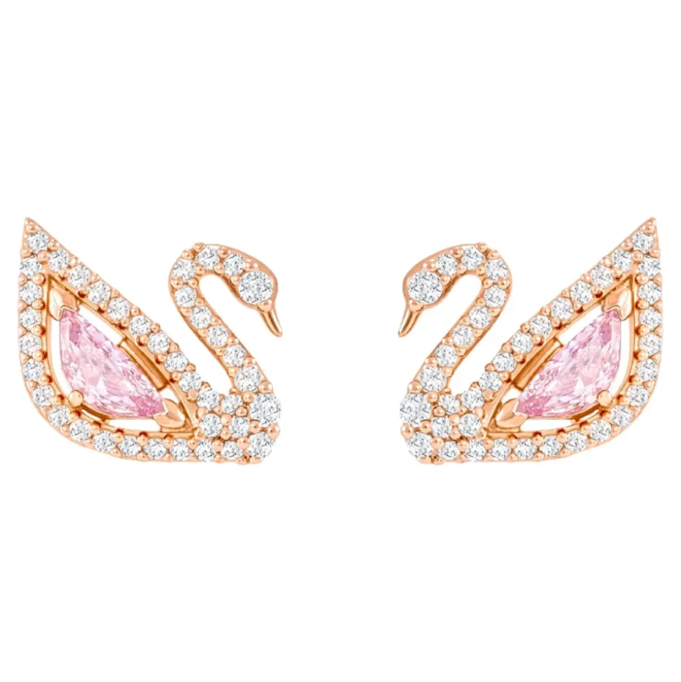 Pendiente Dazzling Swan Pink Roségold 5469990