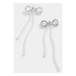 Pendientes de Lazo con Perlas