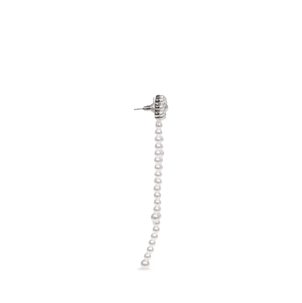 Pendientes de Lazo de Cristal y Perlas