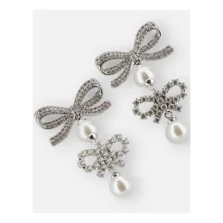 Pendientes Doble Lazo con Perlas