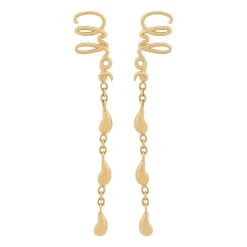 Pendientes Golden Bijoux con Logo Grabado