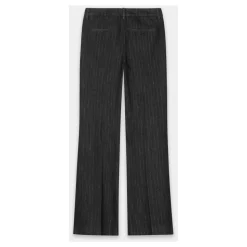 Pinstripe Bootleg Denim