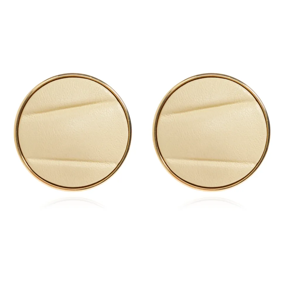 Pleats Round Earrings