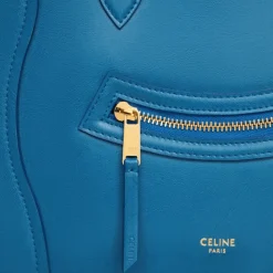 Pochette mediana en piel de becerro brillante
