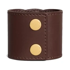 Pulsera de Puño de Cuero Marrón para el Cabello