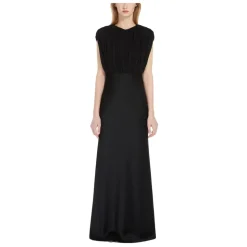 Randers Vestido Maxi de Satén de Seda Crêpe