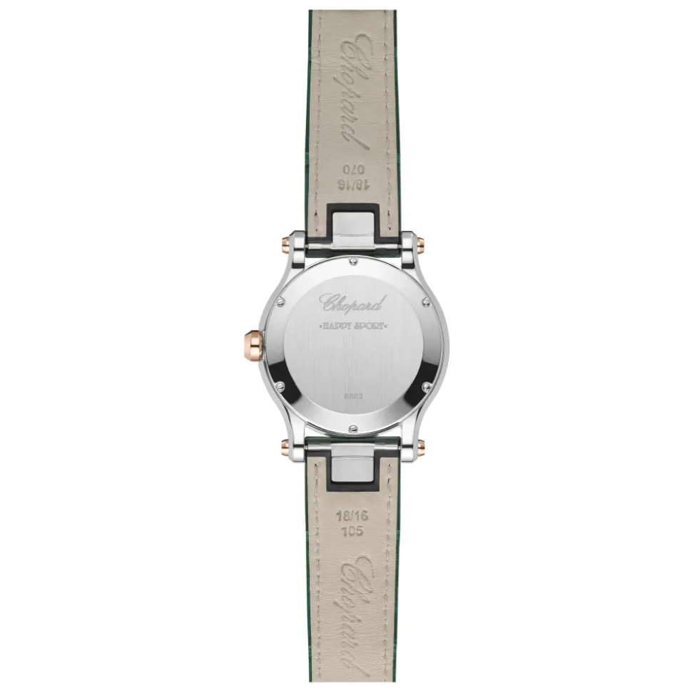 Reloj Happy Sport de Cuarzo con Esfera Verde y Diamantes Flotantes