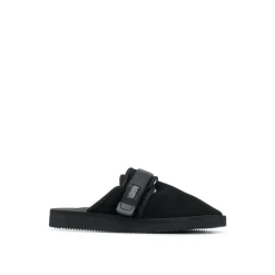Sandalias de Cuero Negras Mules
