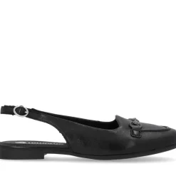 Sandalias planas negras para mujeres