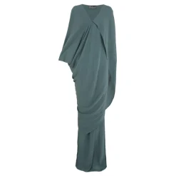 Sarina, vestido de seda turquesa-
