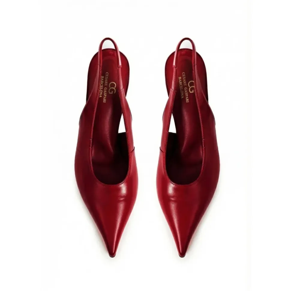 Scarlet Edge Slingback Heels