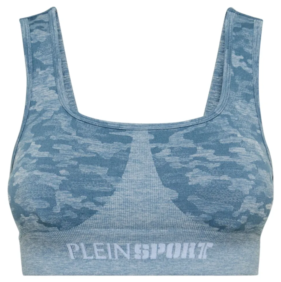 Seamless Crossed Straps Sport Bra Logo