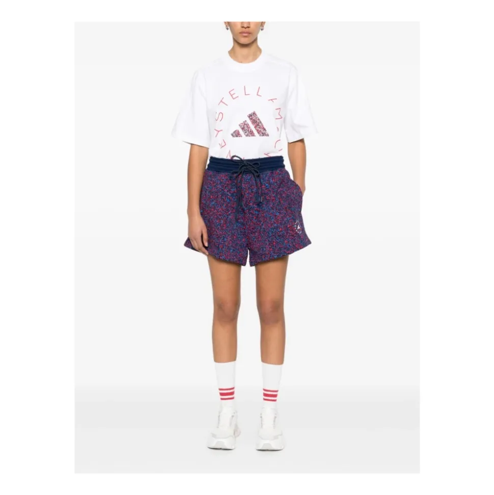 Shorts Morados con Cintura Elástica y Bolsillos