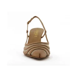 Slingback de Cuero y Malla