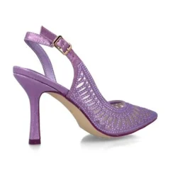Slingback en tul y strass