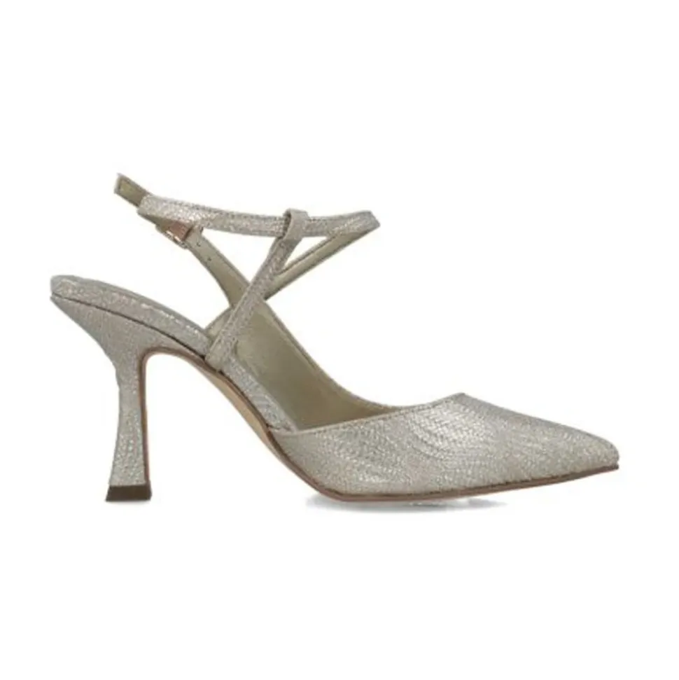 Slingback laminata con cinturino alla caviglia