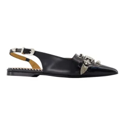 Slingbacks de Cuero Negro - Elegante y amigable para SEO