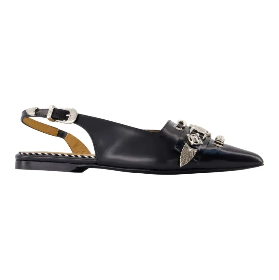 Slingbacks de Cuero Negro - Elegante y amigable para SEO