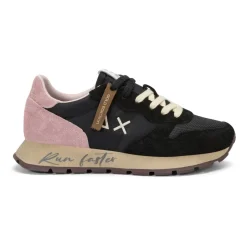 Sneaker Casual Vintage Negro Tela Mujer