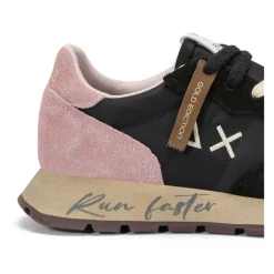 Sneaker Casual Vintage Negro Tela Mujer