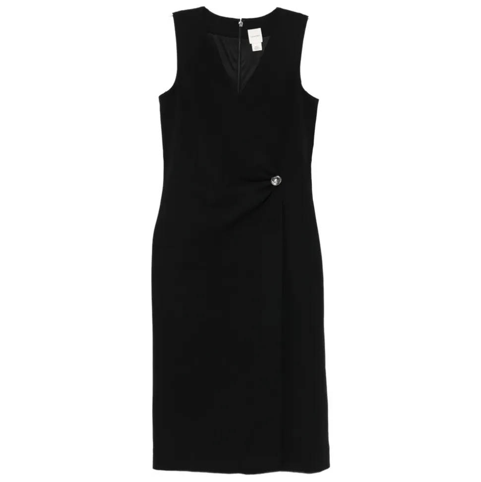 Stretch Crepe Sleeveless Dress