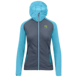 Sudadera con Capucha Azul Ombre y Cremallera Completa