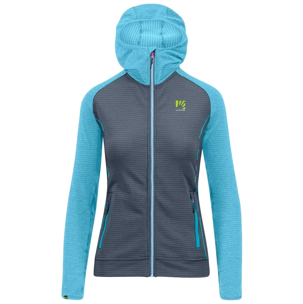 Sudadera con Capucha Azul Ombre y Cremallera Completa