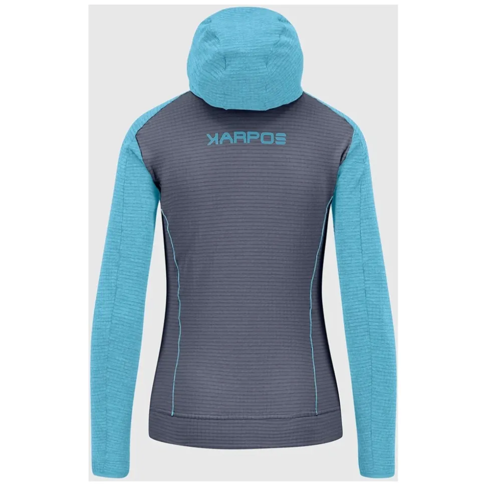 Sudadera con Capucha Azul Ombre y Cremallera Completa