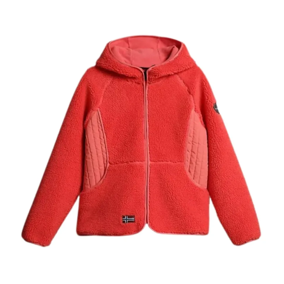Sudadera con Capucha de Forro Polar Rosa Yupik con Cremallera