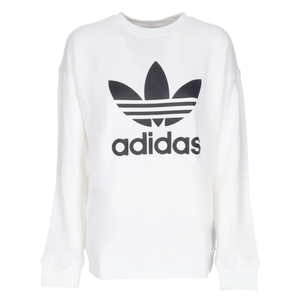 Sudadera con Cuello Redondo y Logo Trefoil