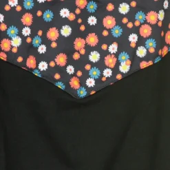 Sudadera Corta con Cuello Redondo y Estampado Floral
